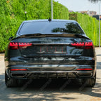 Audi A4 B9 Facelift 2019-2024 Rear Side Splitters In Gloss Black Rear Side Splitters