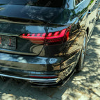 Audi A4 B9 Facelift 2019-2024 Rear Side Splitters In Gloss Black Rear Side Splitters
