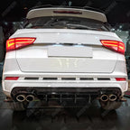 Cupra Ateca Mk1 2018 on Rear Side Splitters in Gloss Black - Rear Bumper Splitters