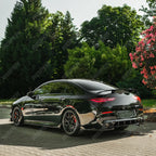 Mercedes Cla45 C118 2019-2023 Rear Side Splitters in Gloss Black - Rear Bumper Splitters