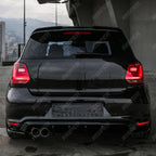 Volkswagen Polo Gti Mk5 2009-2014 Rear Side Splitters in Gloss Black - Rear Bumper Splitters