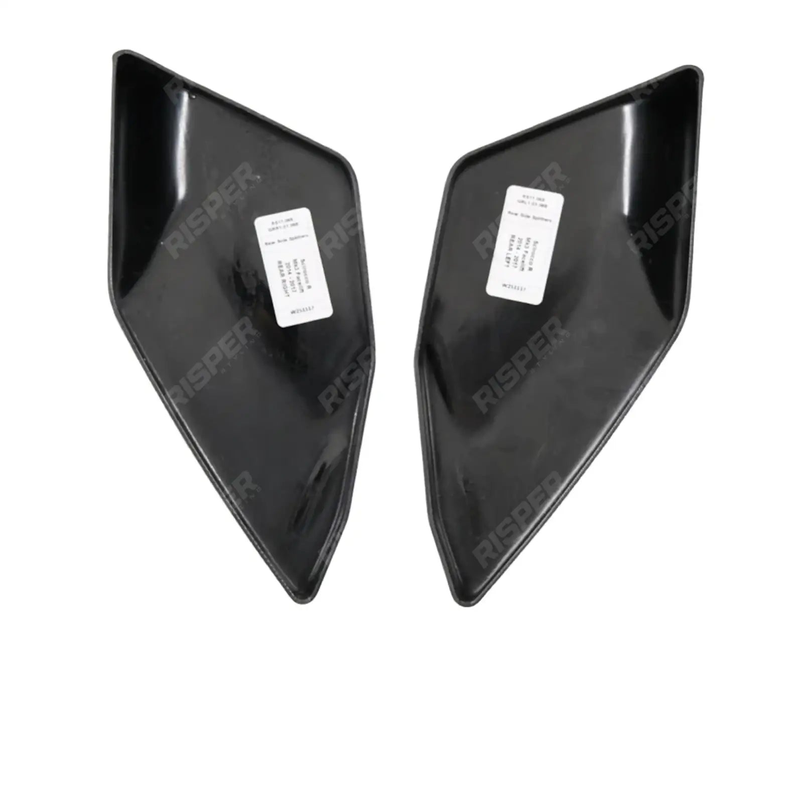 Rear Side Splitters in Gloss Black For Volkswagen Sirocco R 2014-2017 - Rear Bumper Splitters
