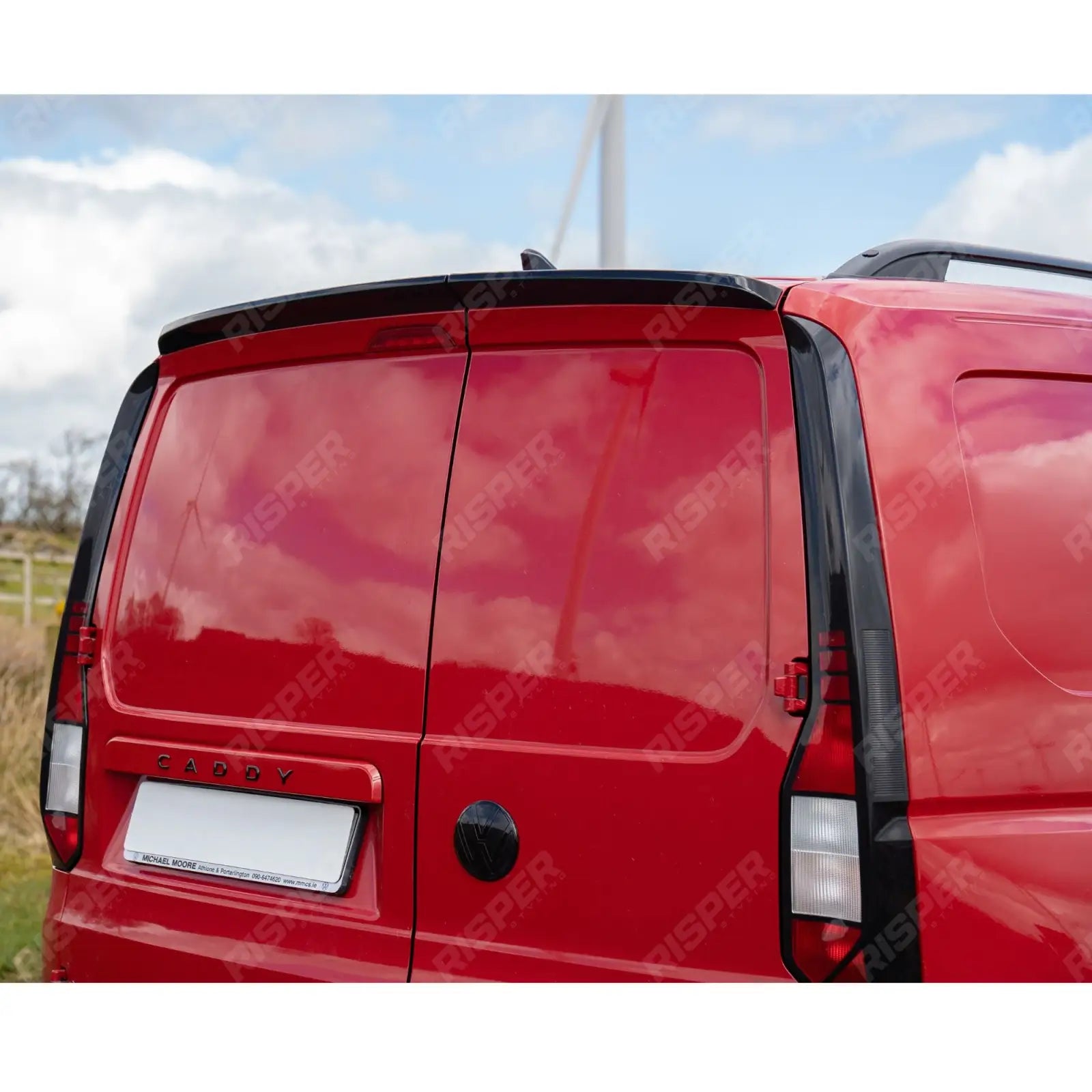 Volkswagen Caddy MK5 2021+ - Rear Spoiler Barn Door in Gloss Black - Rear Spoilers
