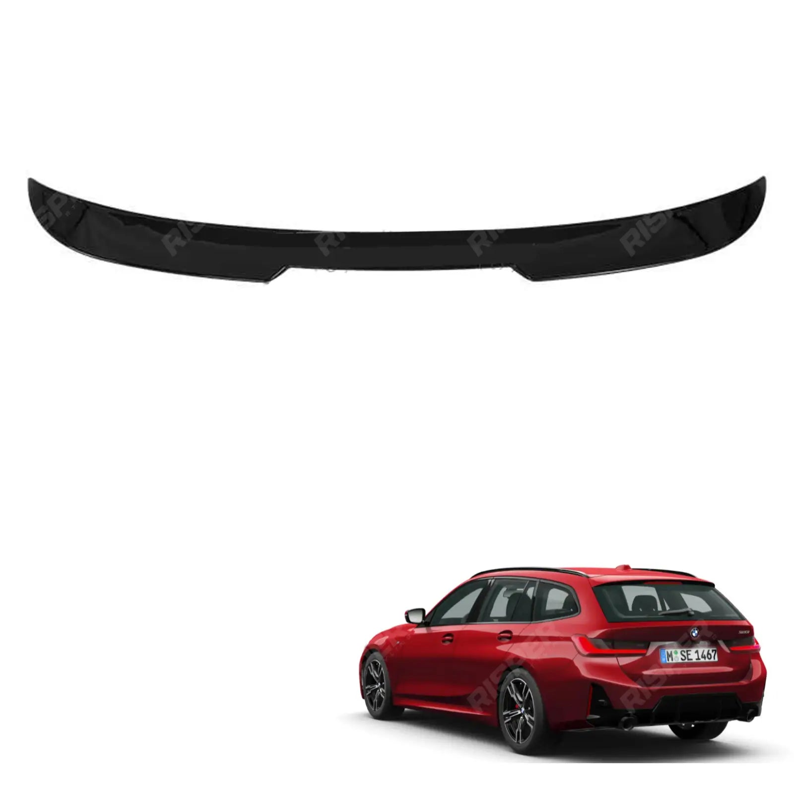 BMW 3 Series Touring G21 2018+ Rear Spoiler In Gloss Black Spoiler Main image