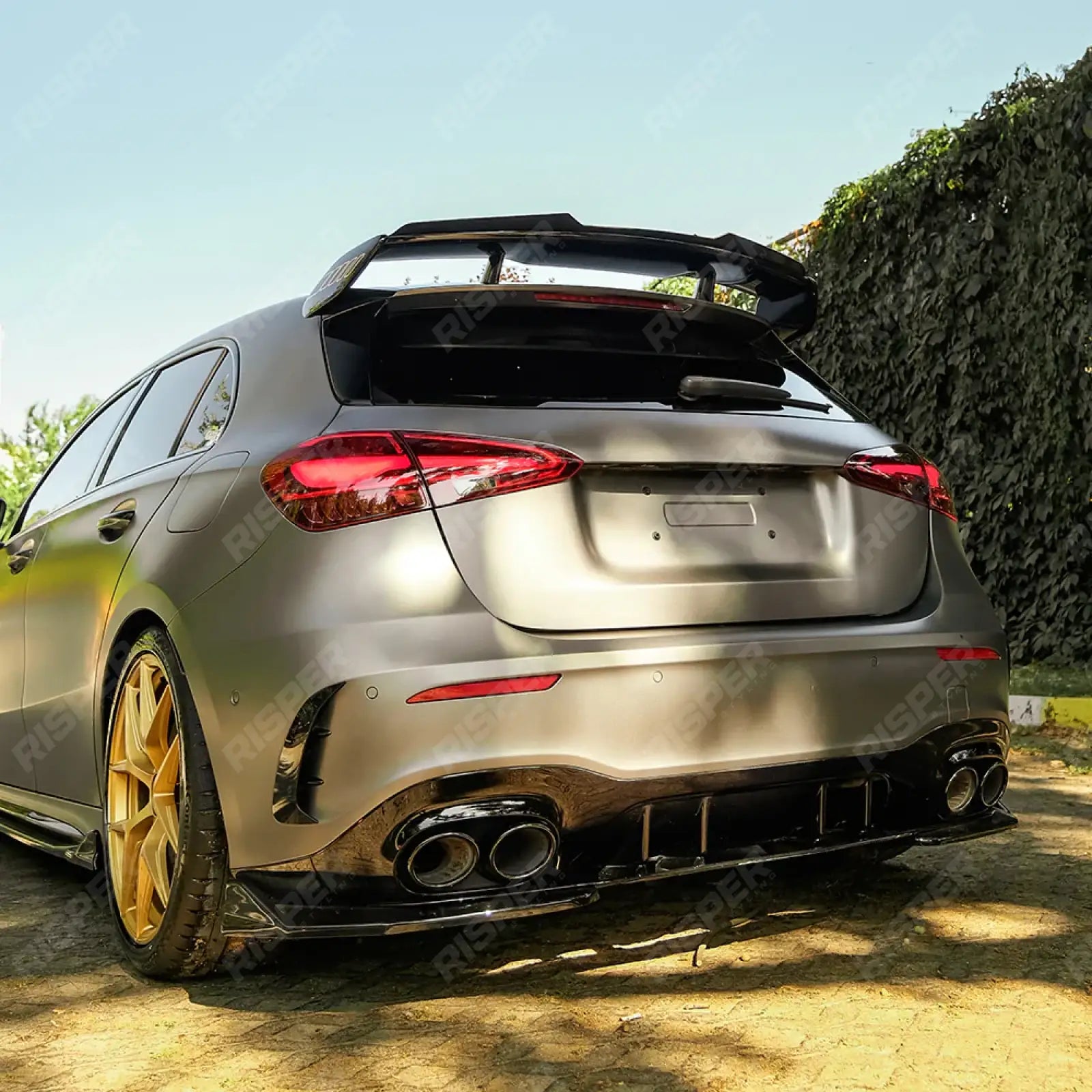 Mercedes A45 W177 2019-2023 & Facelift 2023 on Rear Spoiler in Gloss Black - Rear Spoilers