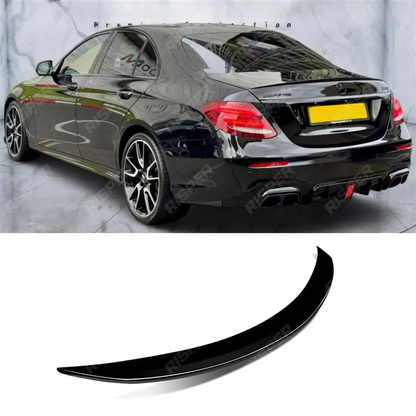 Mercedes E Class W213 2020-2024 Rear Spoiler In Gloss Black Spoiler Main image