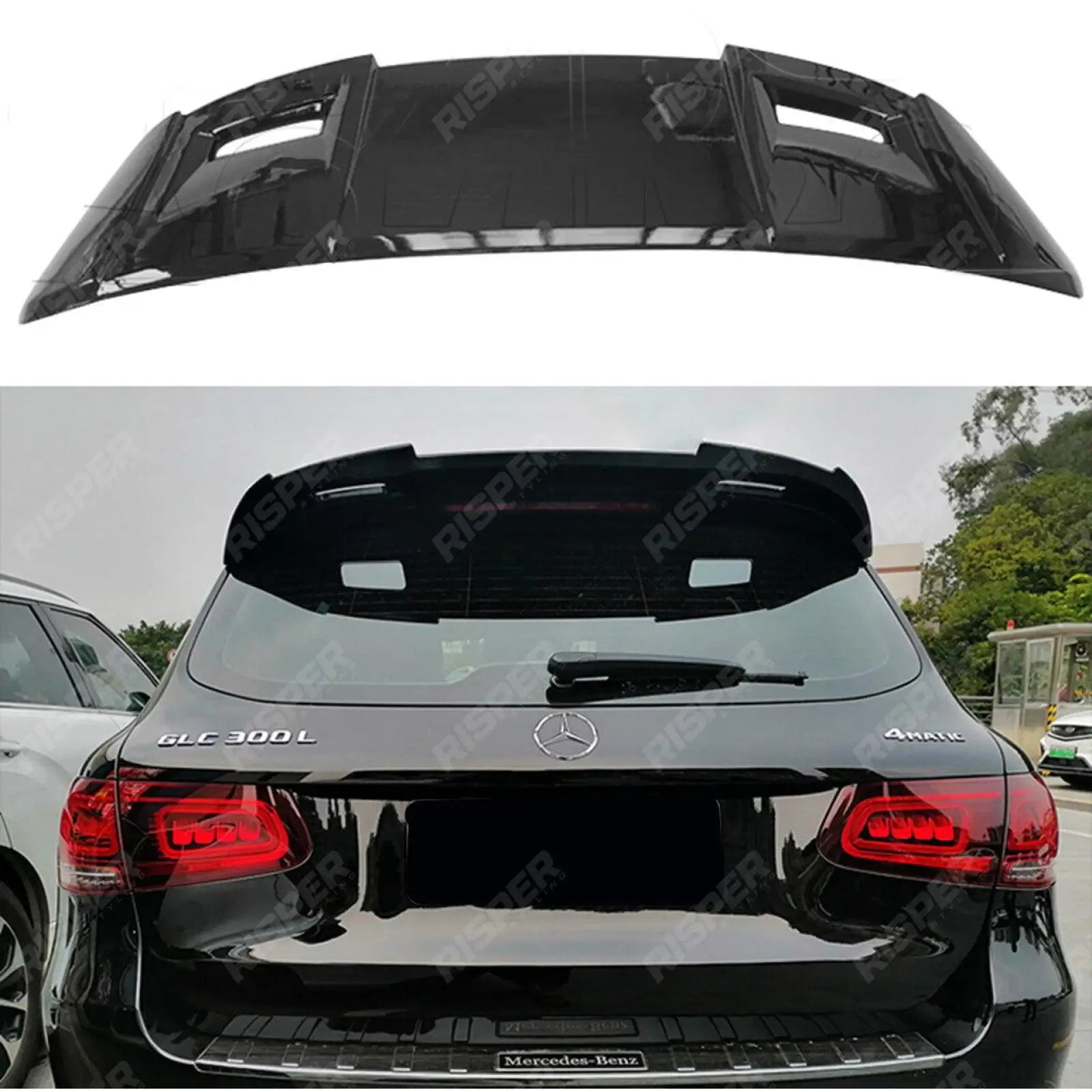 MERCEDES GLC 2015+ X253 - AMG Style Rear Spoiler in Gloss Black Main image