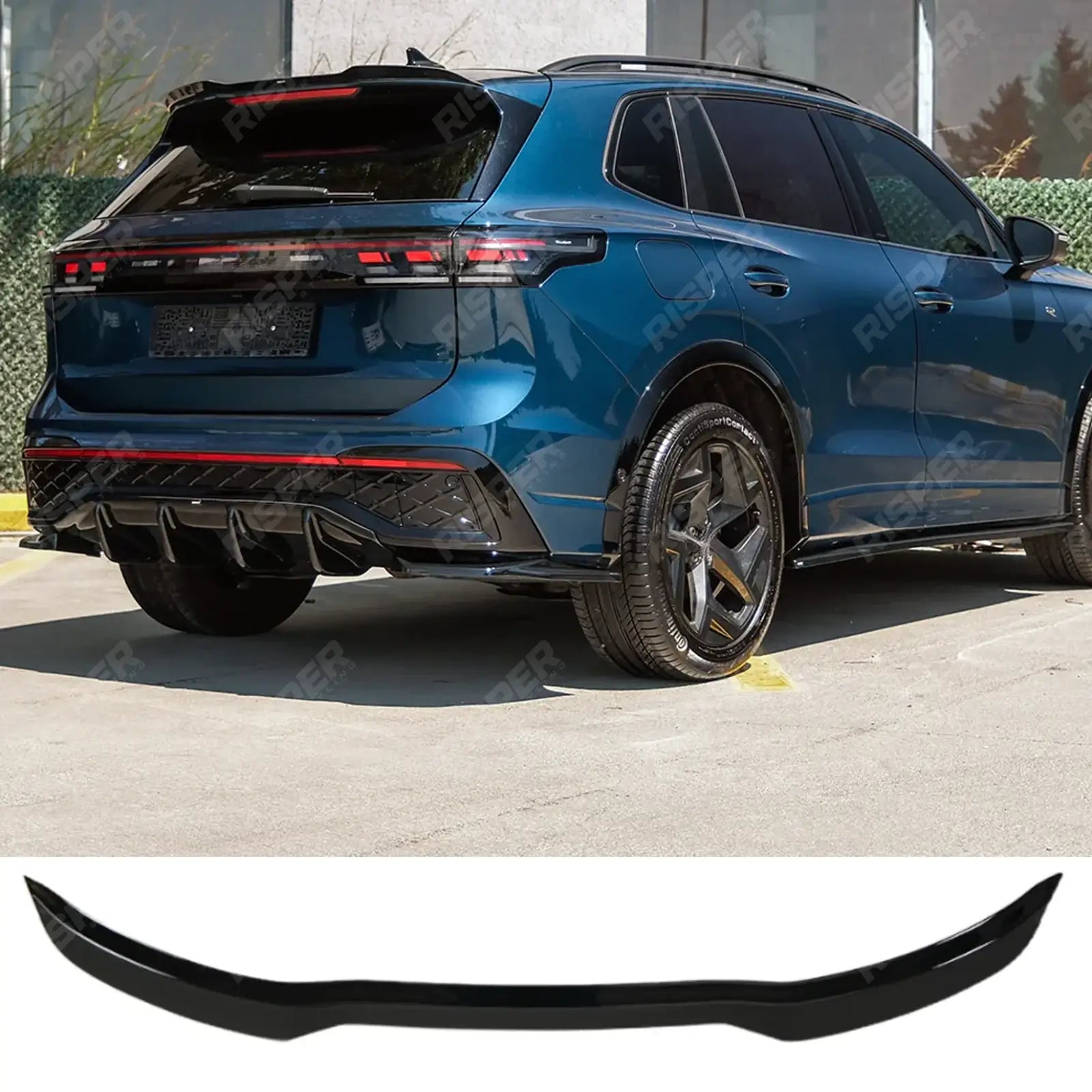 VW Tiguan R-Line MK3 2024 On Rear Spoiler In Gloss Black Rear Spoilers Main image
