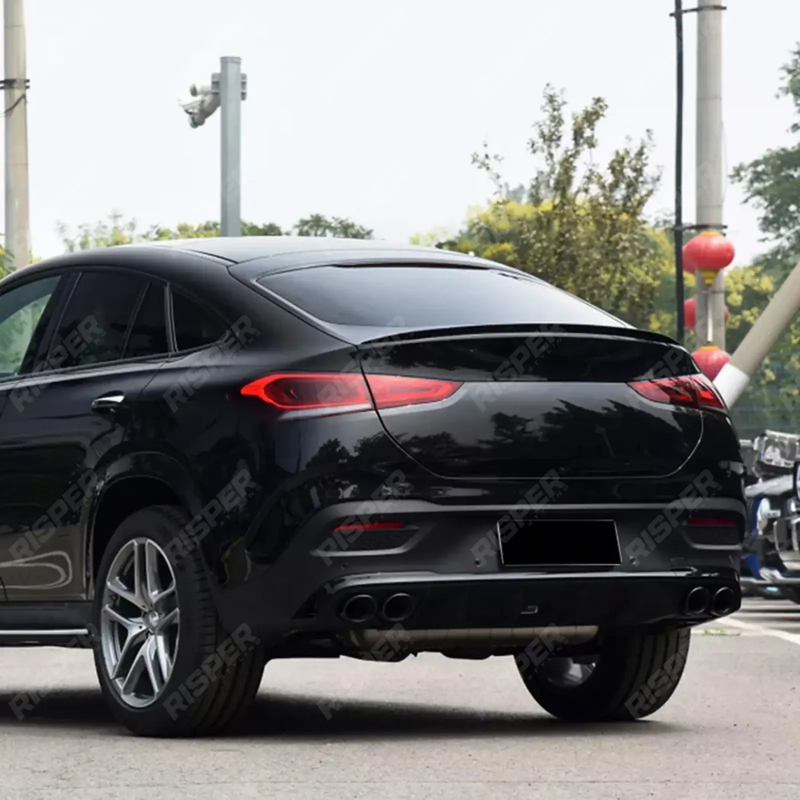 Mercedes GLE Coupe C167 2020+ Rear Spoiler Lip In Gloss Black Spoiler