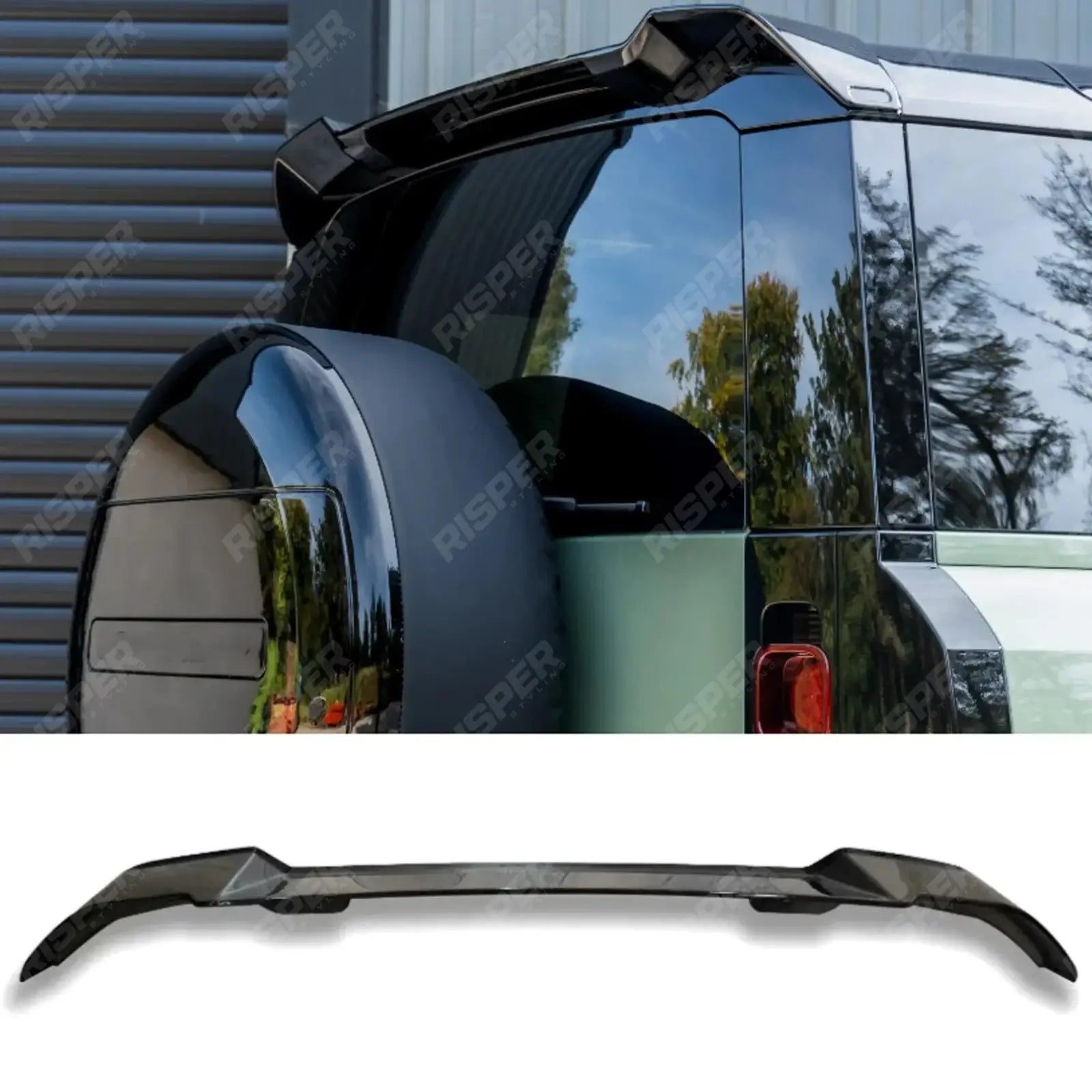 Land Rover Defender L663 90/110/130 2020+ Rear Spoiler V.2 In Gloss Black Main image