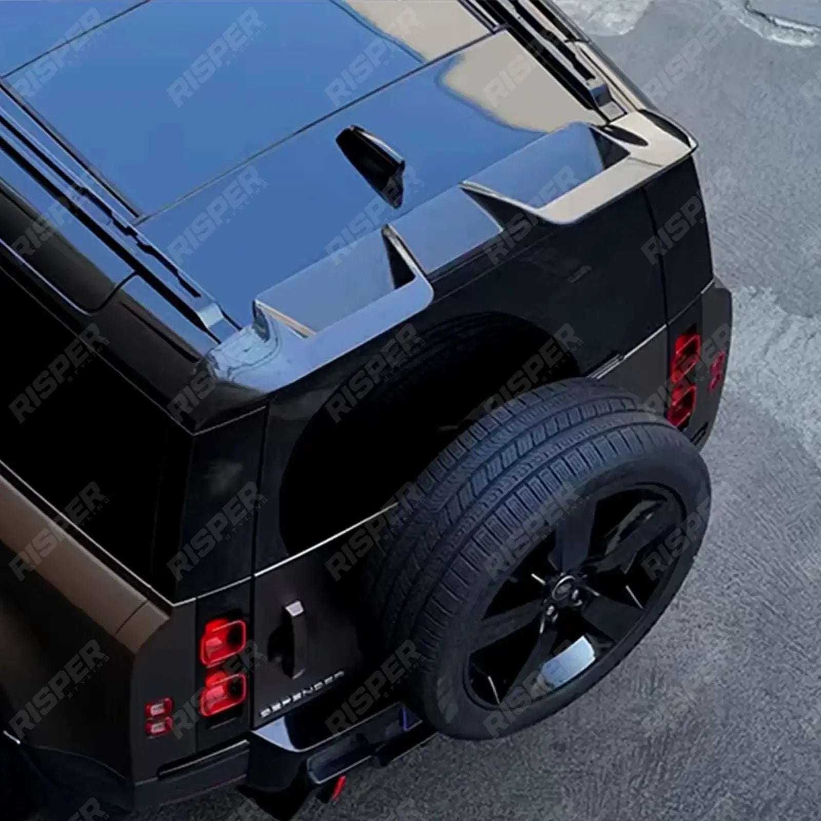 L663 Rear Spoiler Rear Spoiler V.3 - Gloss Black For Landrover Defender L663 2020 ON ...