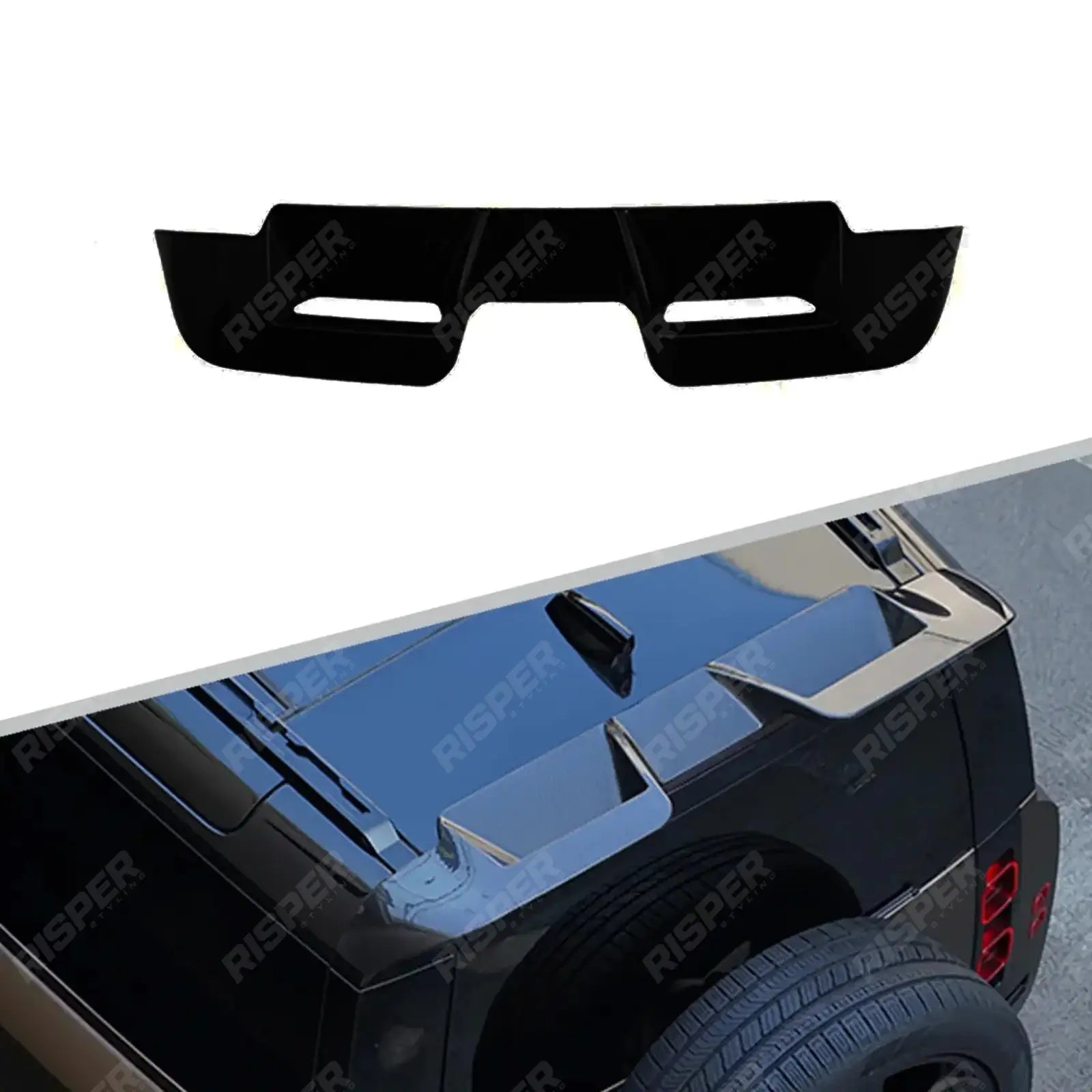 Rear Spoiler V.3 - Gloss Black For Landrover Defender L663 2020 ON - Secondary image