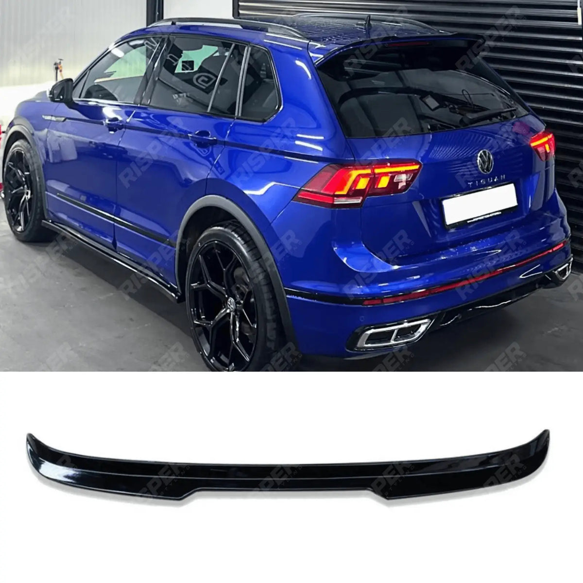 Volkswagen Tiguan 2017+ - Gloss Black V2 Rear Spoiler Main image