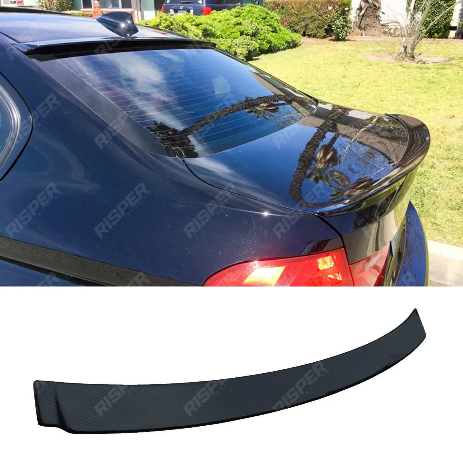 BMW 3 Series F30 2012 - 2018 Gloss Black Rear Upper Window Spoiler Main image
