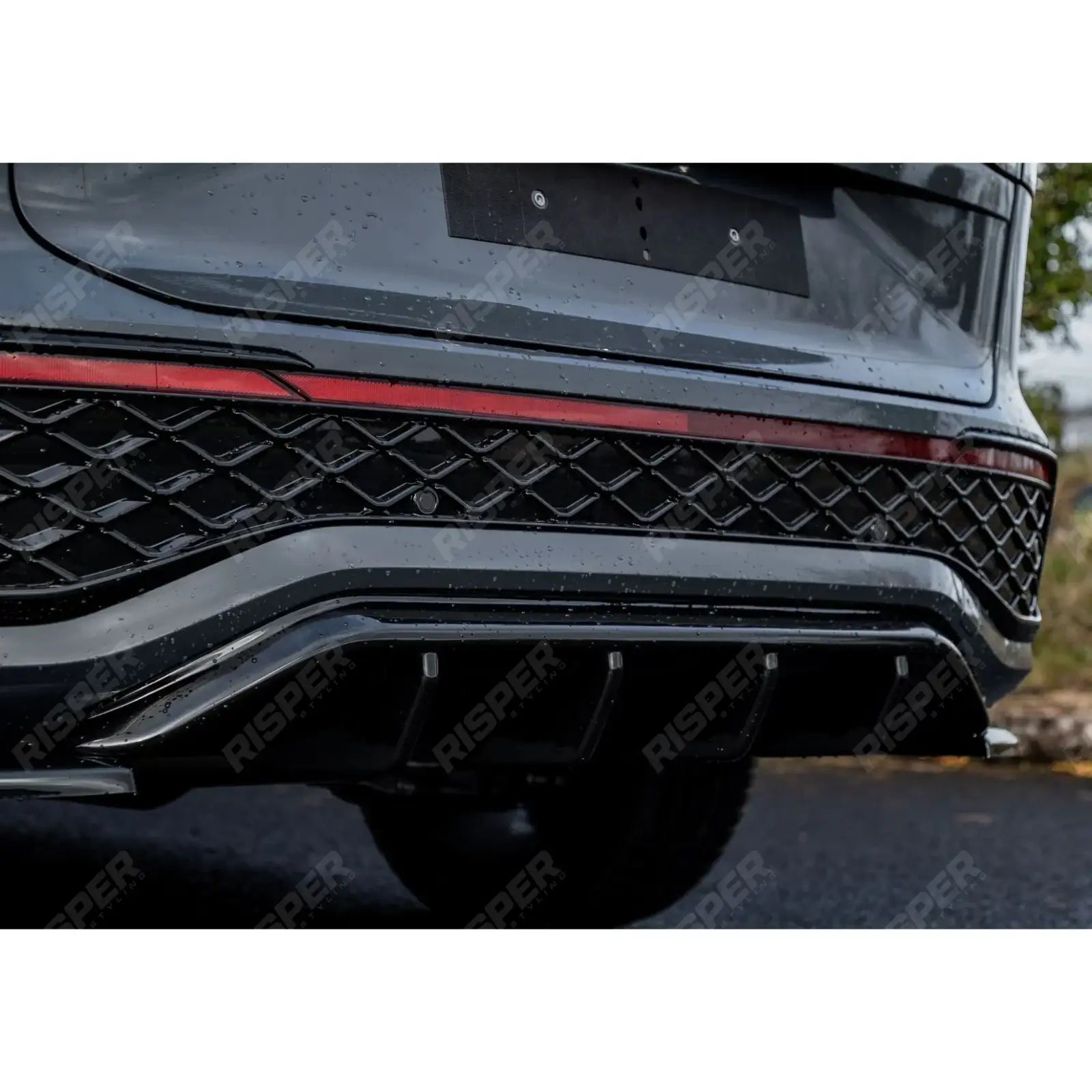 VW Tayron 2025 On Rear Valance In Gloss Black - Diffuser