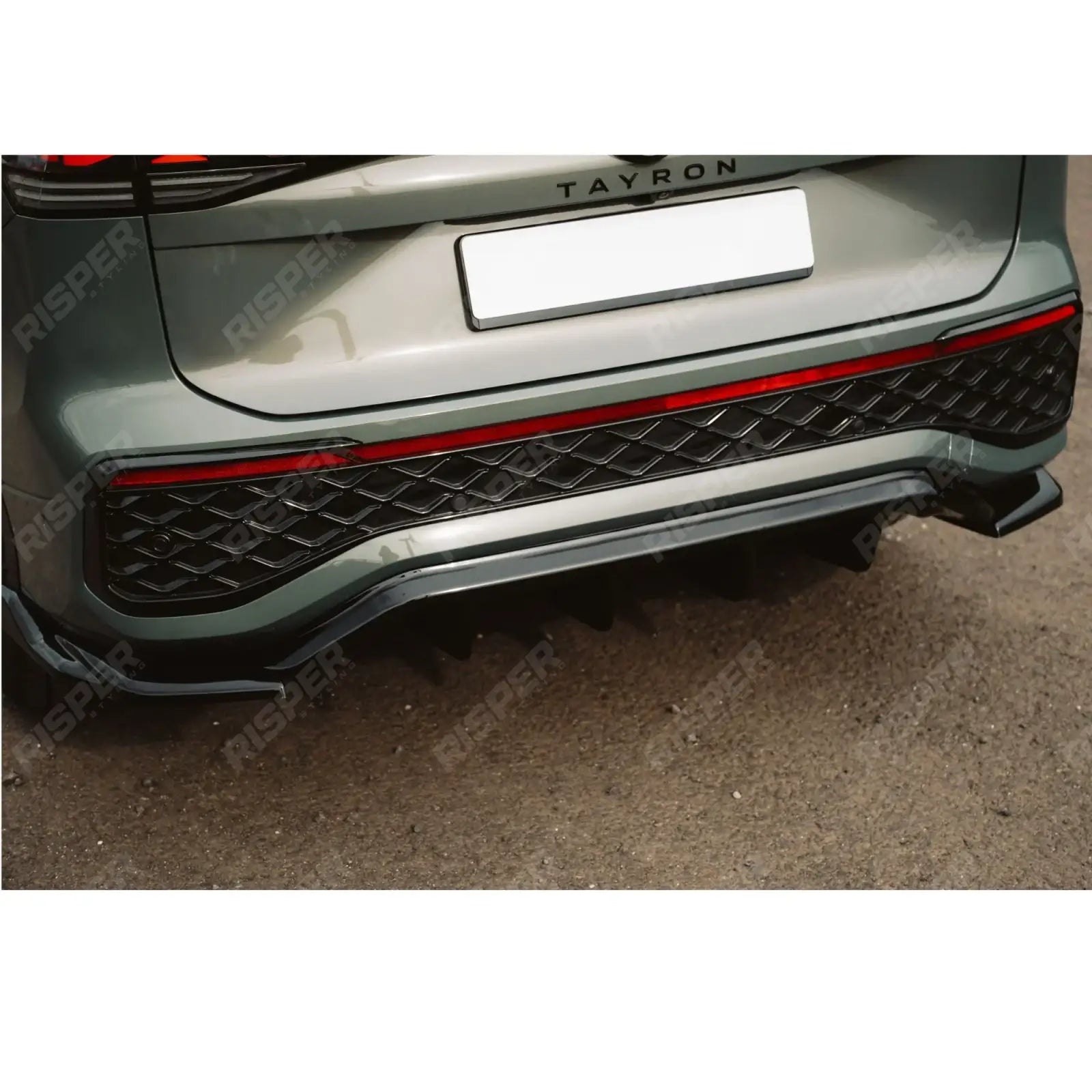 VW Tayron 2025 On Rear Valance In Gloss Black - Diffuser