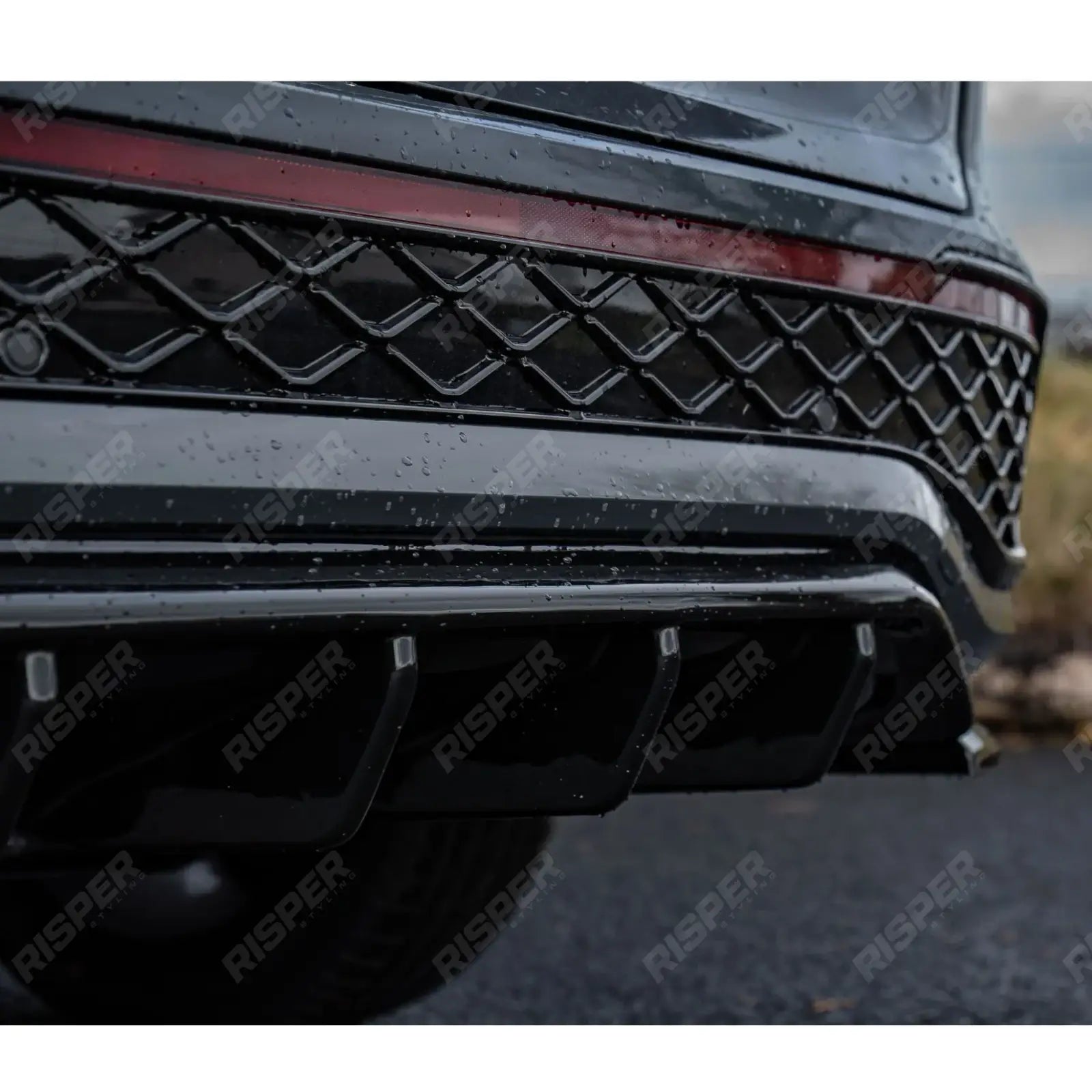 VW Tayron 2025 On Rear Valance In Gloss Black - Diffuser