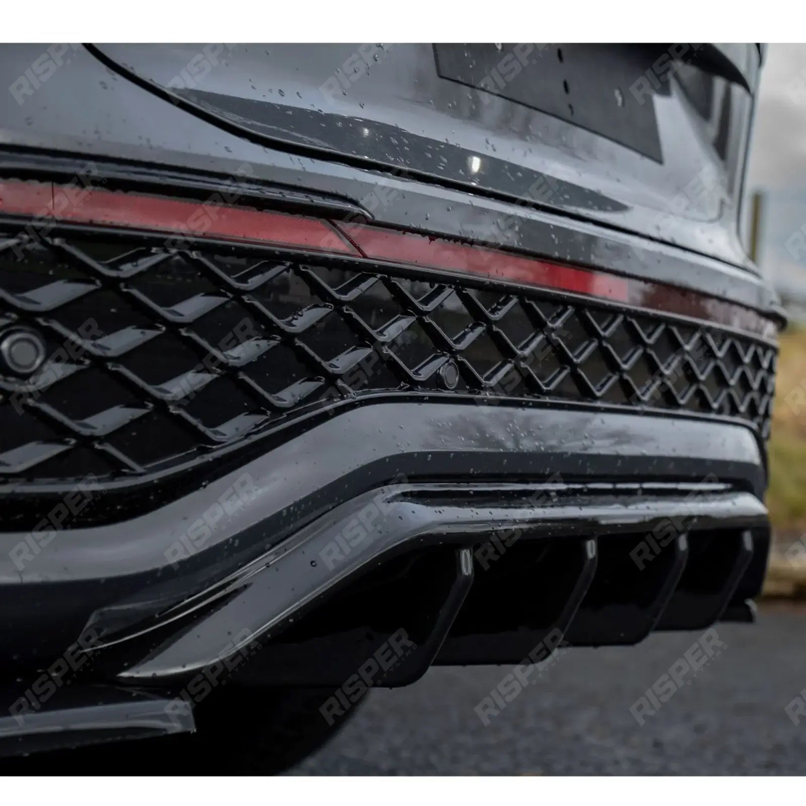 VW Tayron 2025 On Rear Valance In Gloss Black - Diffuser