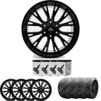 Ridge KN12 Satin Black 6X120 20 Inch Alloys With Tyre & TPMS Package 245/40/20 - Alloys