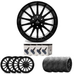Ridge KN14 Satin Black 6X120 20 Inch Alloys With Tyre & TPMS Package 245/40/20 - Alloys