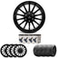 Ridge KN14 Satin Black 6X120 20 Inch Alloys With Tyre & TPMS Package 245/40/20 - Alloys