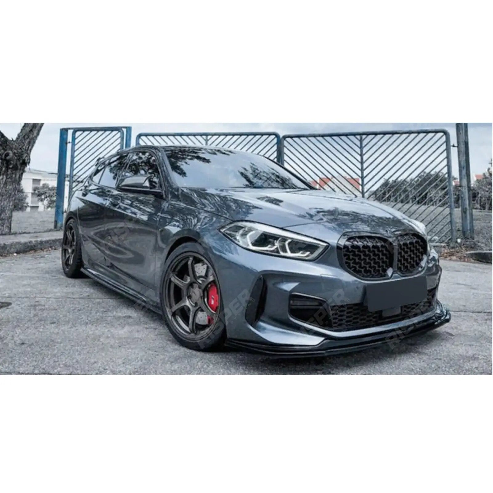 BMW 1 Series F40 2018 - 2024 Gloss Black M Sport - M135i Risper Front Splitter Main image