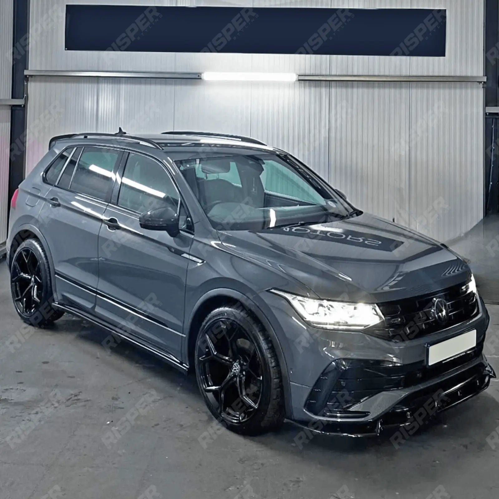 Volkswagen Tiguan MK2 R / R - Line 2020+ Risper Front Splitter - Gloss Black
