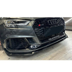 Audi RS3 (8V) Facelift 2017 - 2020 Gloss Black Risper Front Splitter