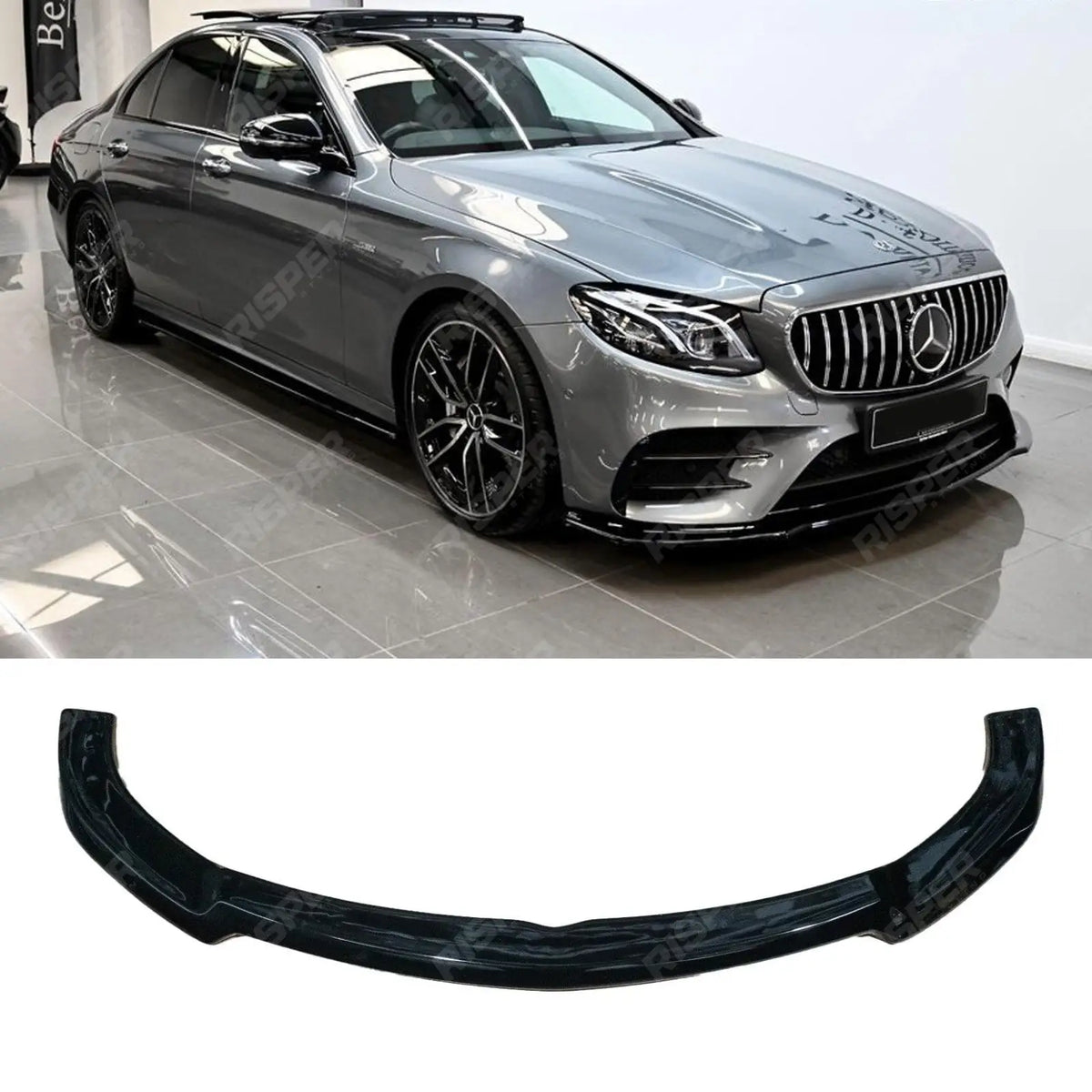 Mercedes E - Class W213 (C238) AMG - LINE / E53 AMG 2017 - 2020 - Gloss Black Risper Front Splitter Main image