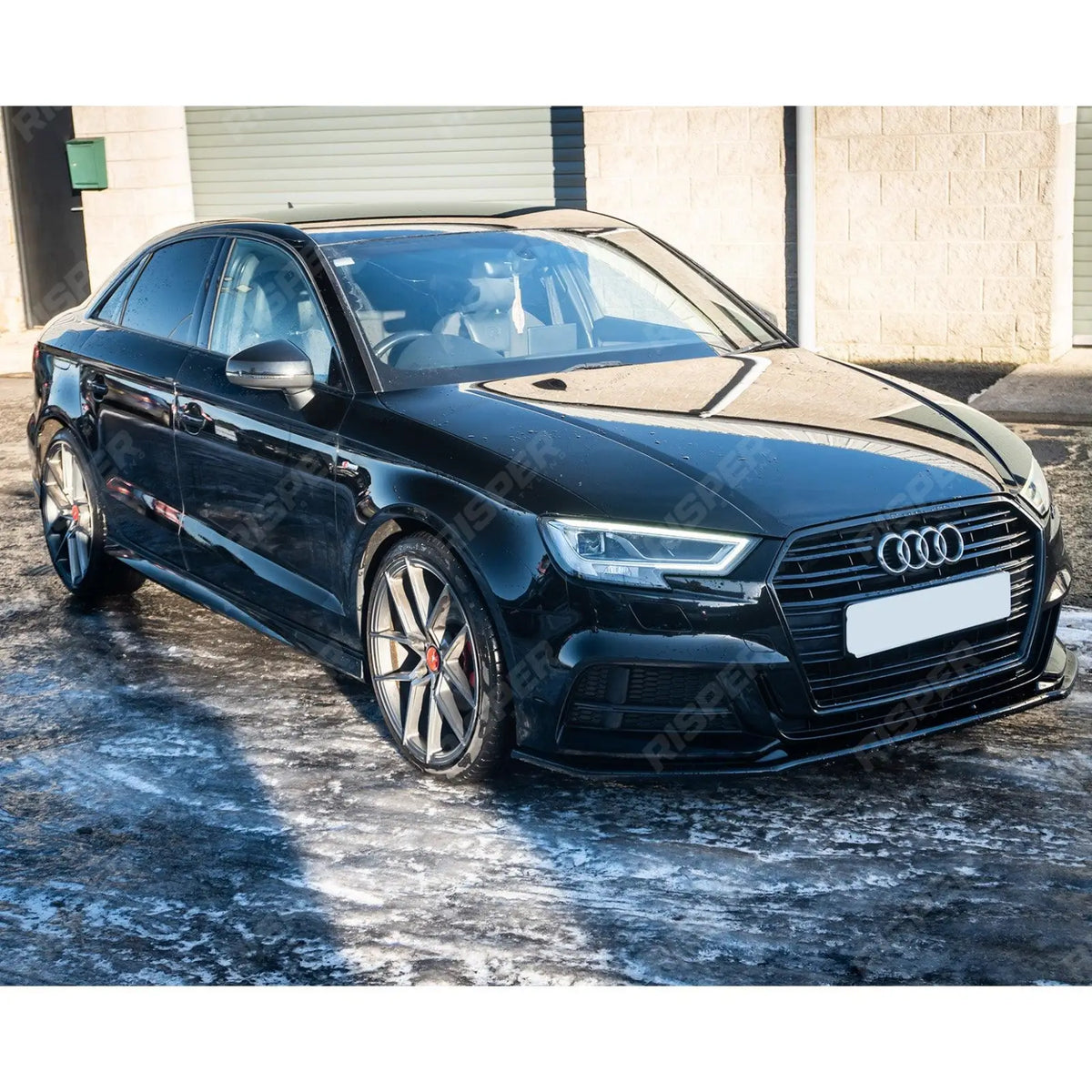 Audi A3 S - Line/S3 8V Facelift 2016 - 2020 Risper Gloss Black Front Splitter Lip