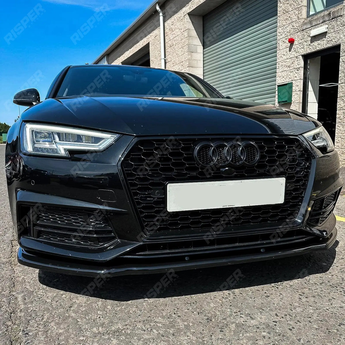 Audi A4 B9 S - Line/S4 2015 - 2019 Gloss Black Risper Front Splitter Lip