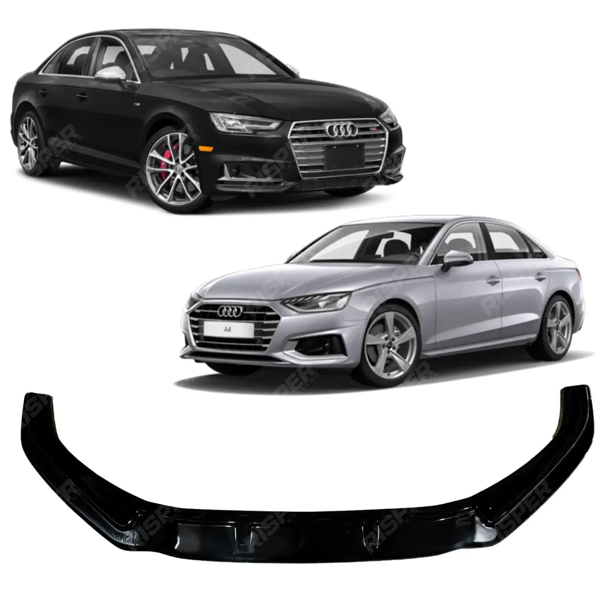 Audi A4 B9 S - Line/S4 2015 - 2019 Gloss Black Risper Front Splitter Lip