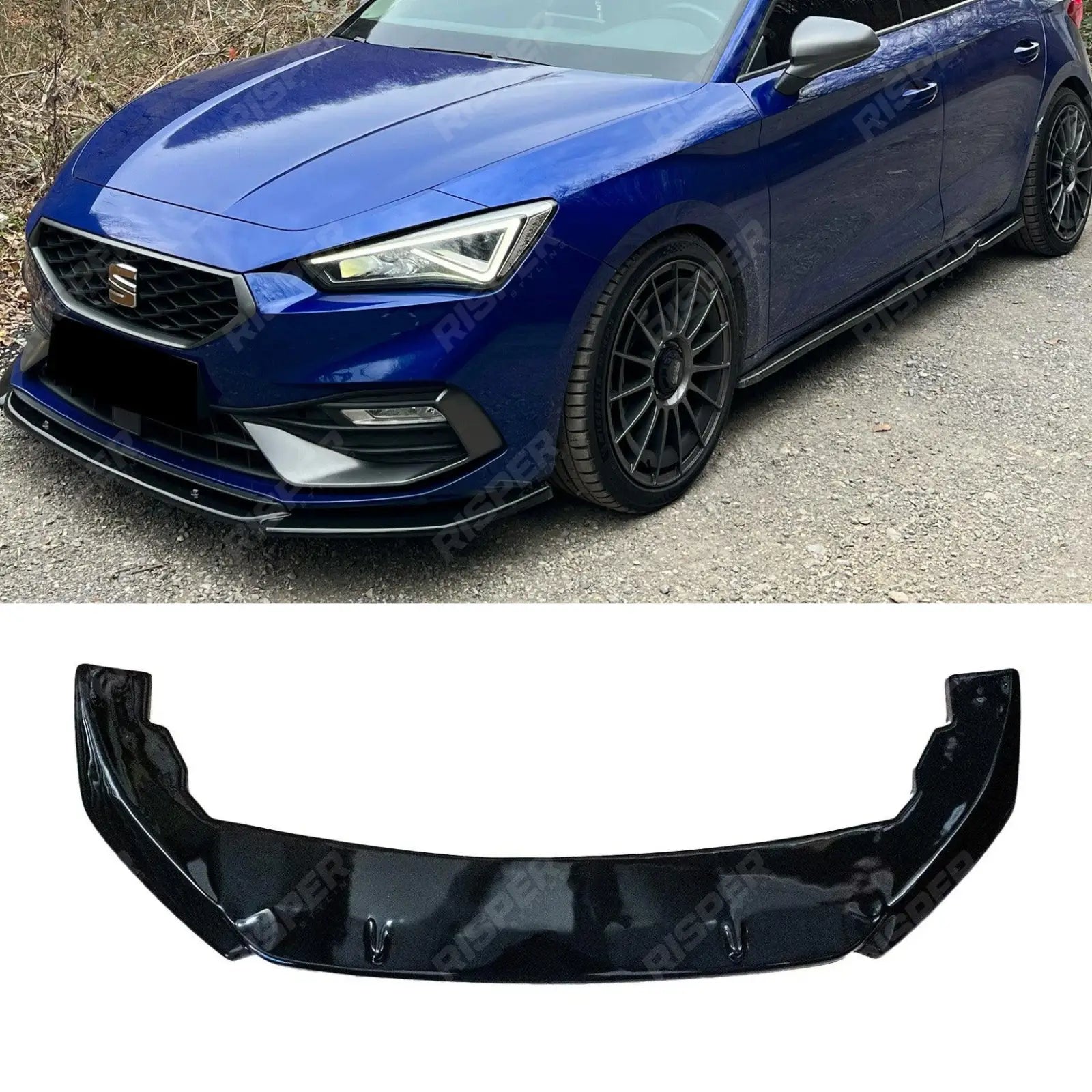 Seat Leon Fr Mk4 2020+ - Risper Front Splitter Lip In Gloss Black Main image