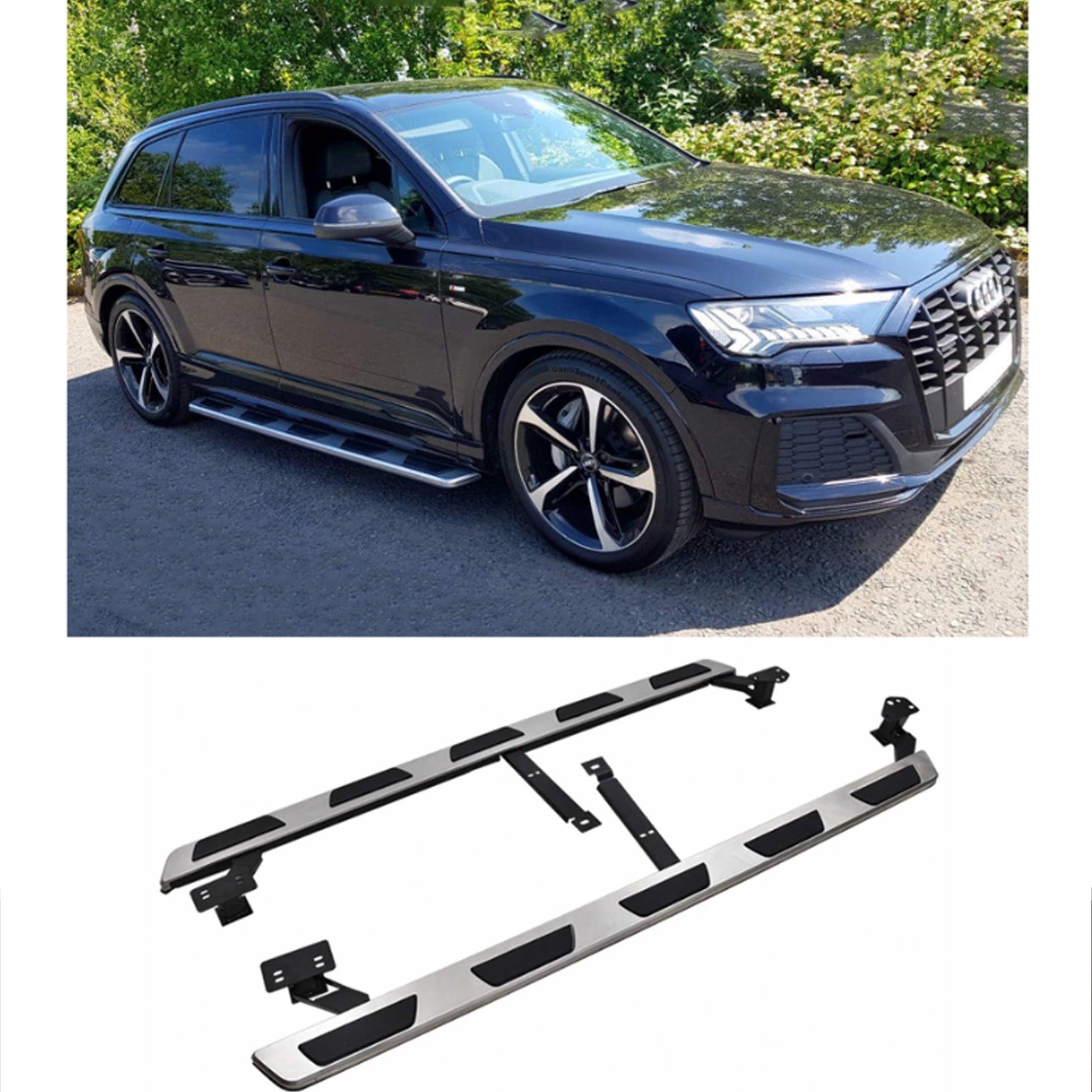 STX Style Side Steps Running Boards For Audi Q7 2016 Onward Main image