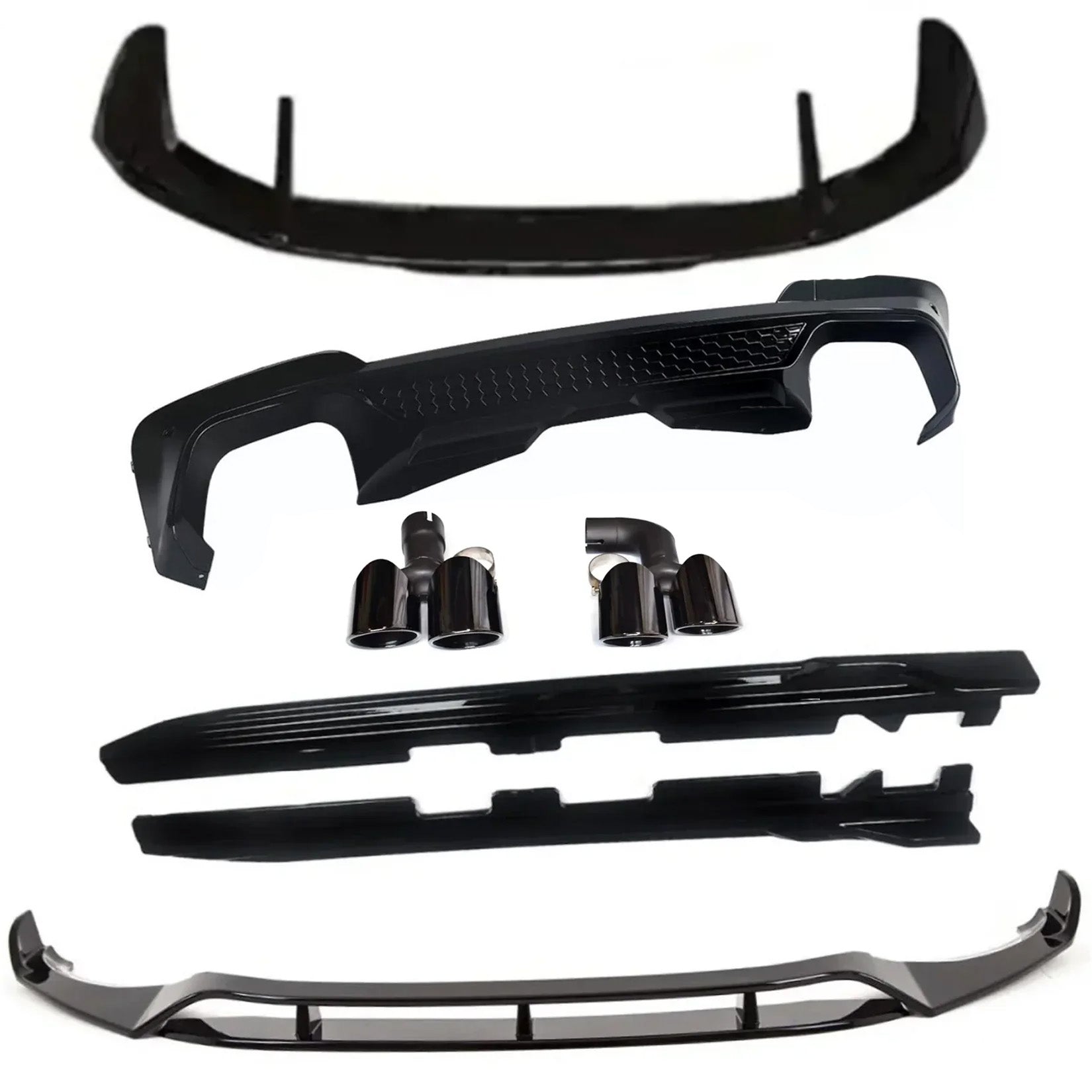 BMW X3 G01 2018-2021 Black Knight Aero Kit With Exhaust Tips In Gloss Black Main image