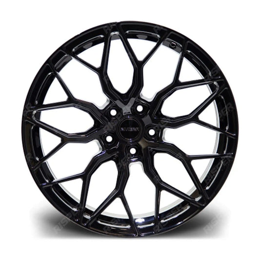 Riviera Rf108 Gloss Black – 22 Inch Alloys – 5x120 - Qty1