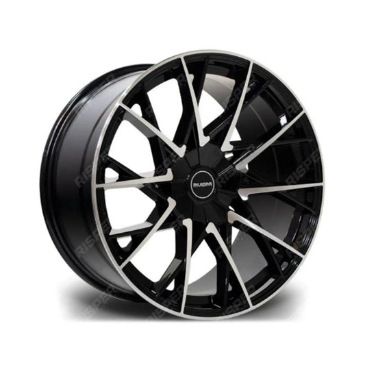 Riviera Rv197 Black Polished – 20 Inch Alloys – 5x120 - Qty1