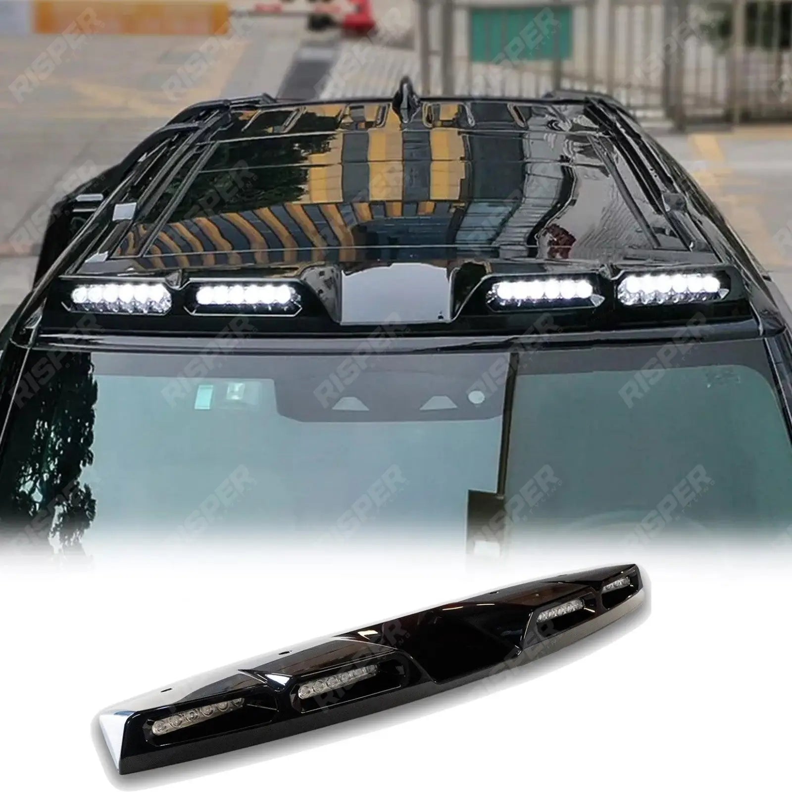 Land Rover Defender L663 90/110/130 2020+ Roof Light Pod V2 In Gloss Black Main image