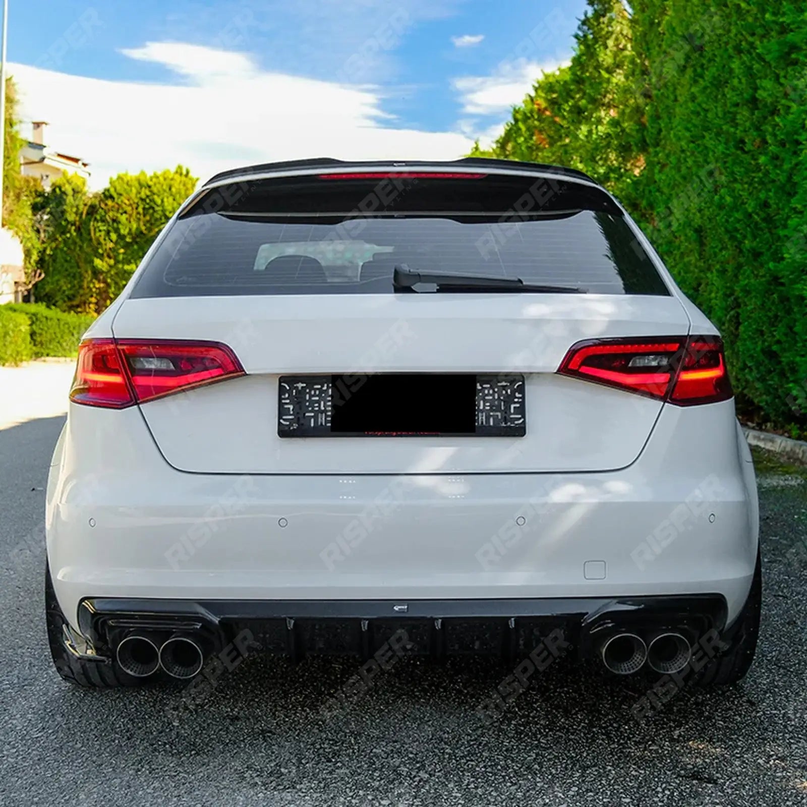 Audi A3 2013-2016 8v Sportback Roof Spoiler in Gloss Black - Rear Spoilers