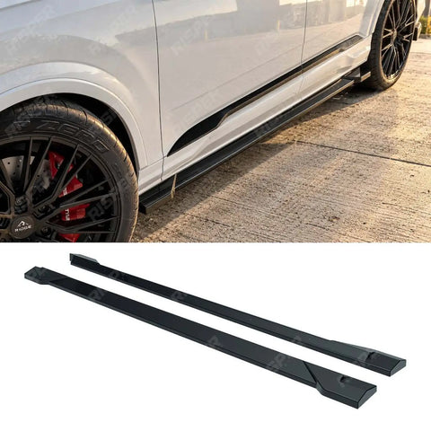 Side Skirt Splitters in Gloss Black (4m) For Audi Q7 2019+ S LINE - Side Skirt Splitters