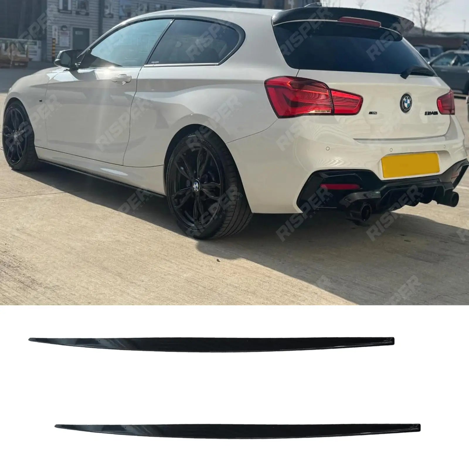 Bmw 1 Series F20 M Sport Lci 2015 - 2019 Side Skirt Splitters In Gloss Black Main image