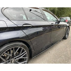 BMW 5 Series M Sport F10 F18 Side Skirt Splitters in Gloss Black