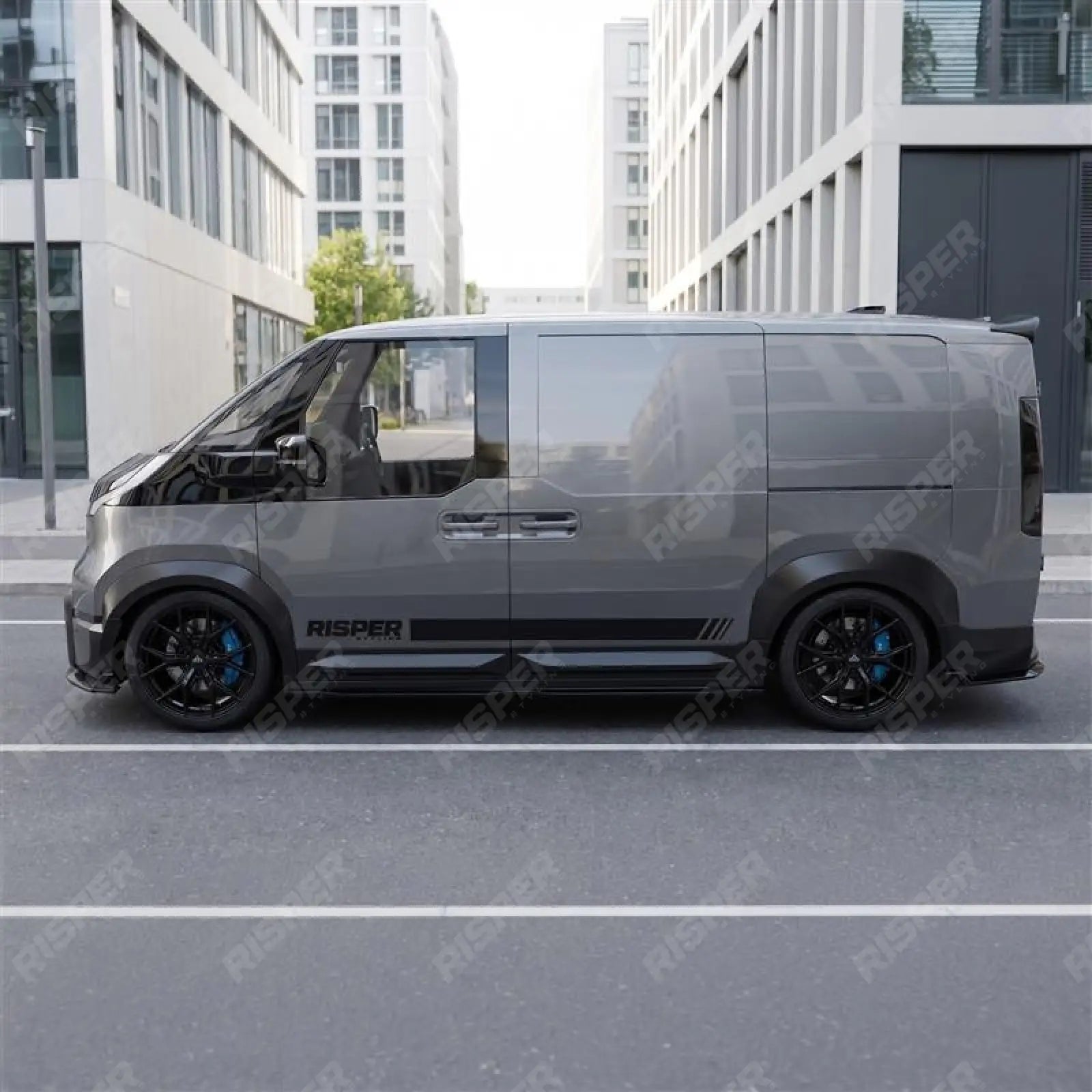 Side Skirt Splitters in Gloss Black For Kia Pv5 Cargo 2025+ - Side Skirt Splitters