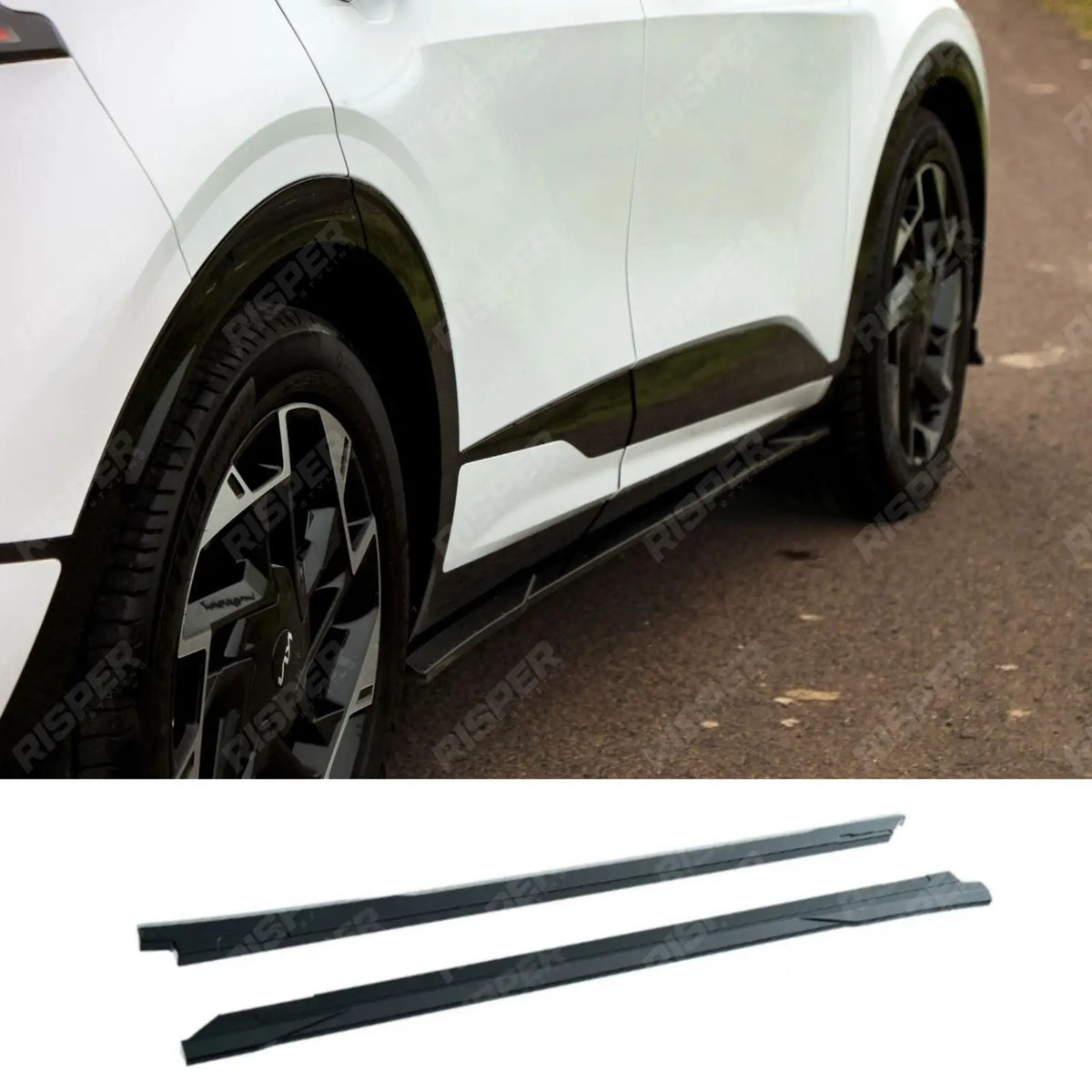Side Skirt Splitters In Gloss Black For Kia Sportage MK5 GT Line 2021-2025 - Side Skirt Splitters