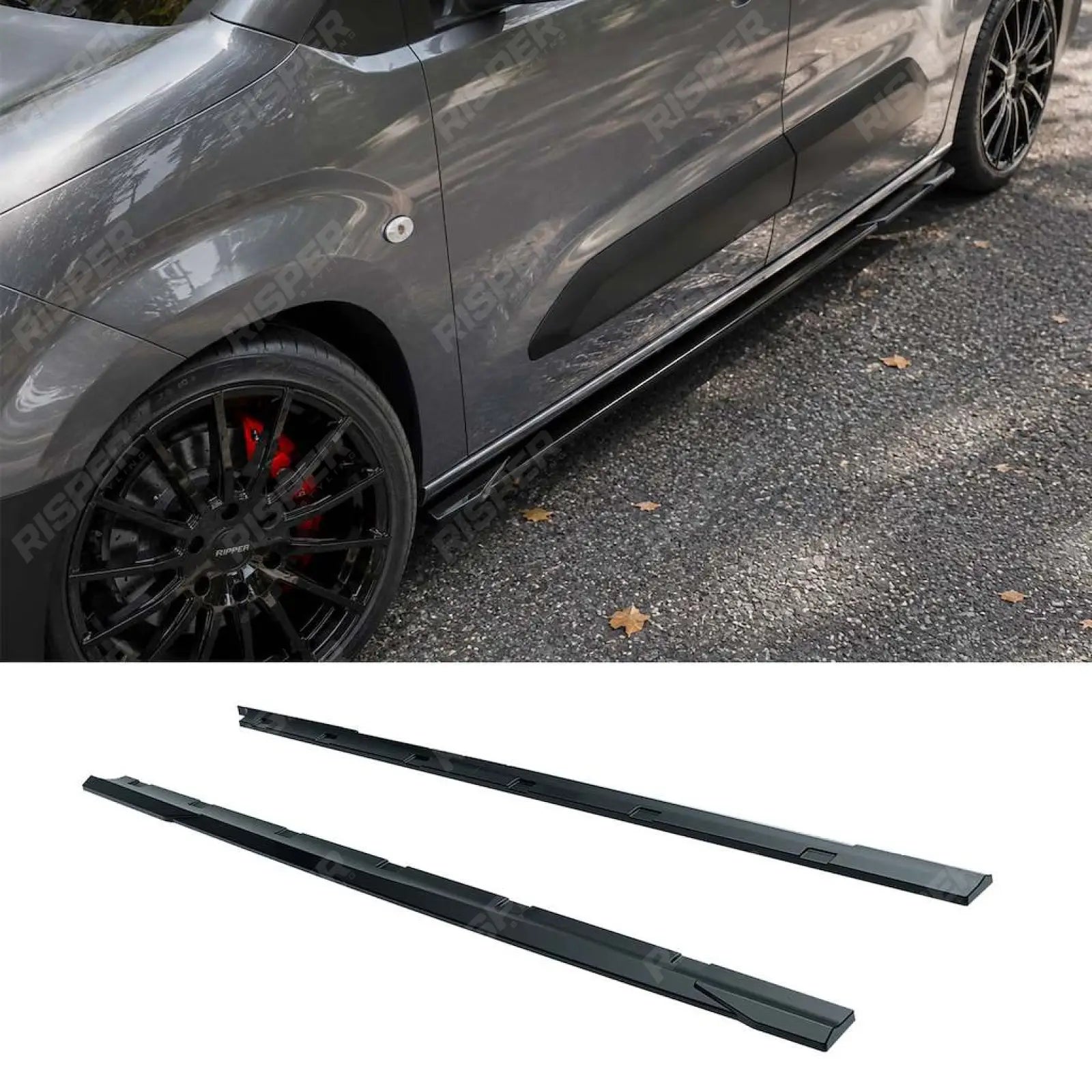 Side Skirt Splitters in Gloss Black For Peugeot Partner / Citroen Berlingo 2023+ - Side Skirt Splitters Main image