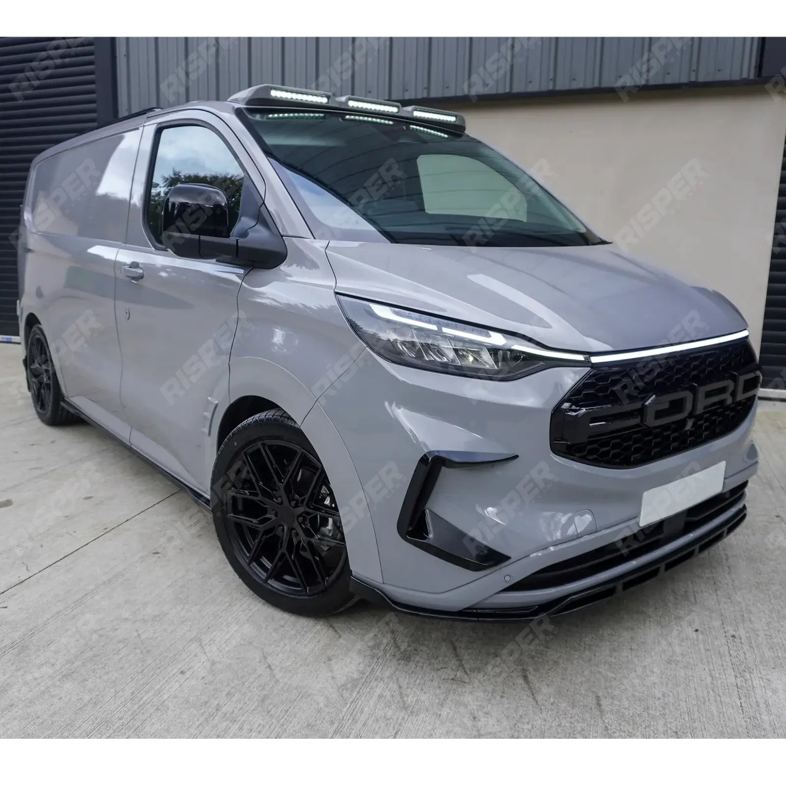 Ford Transit Custom MK2 2024 on LWB Side Skirt Splitters V2 In Gloss Black Side Skirts