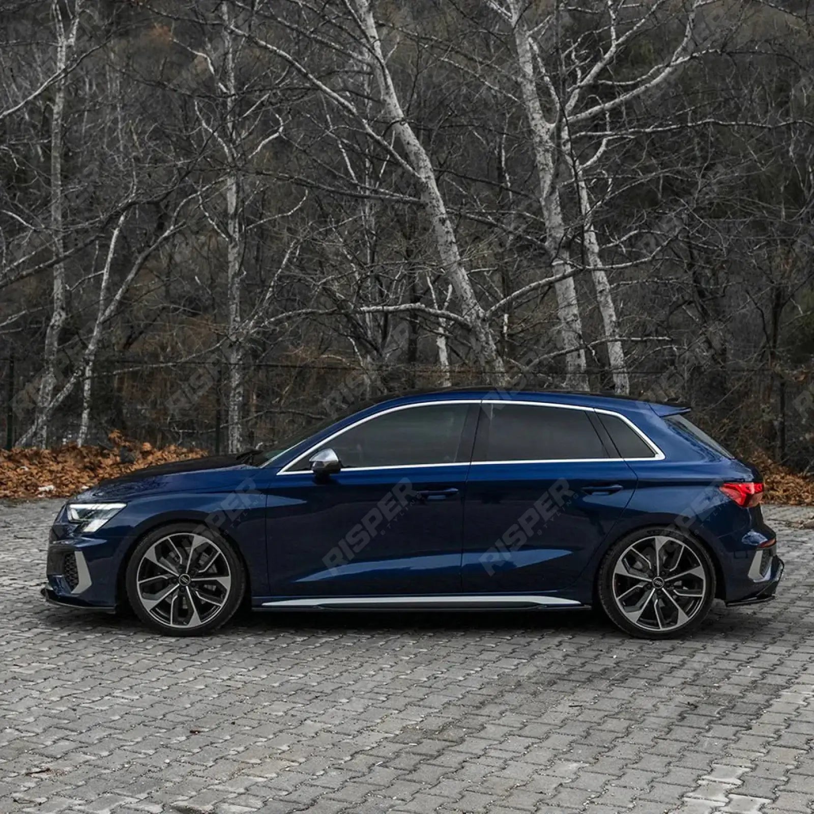 Audi S3 8Y 2020 - 2024 Side Skirts / Audi A3 S - Line 8Y 2020 - 2024 Side Skirts In Gloss Black (2 Pcs)