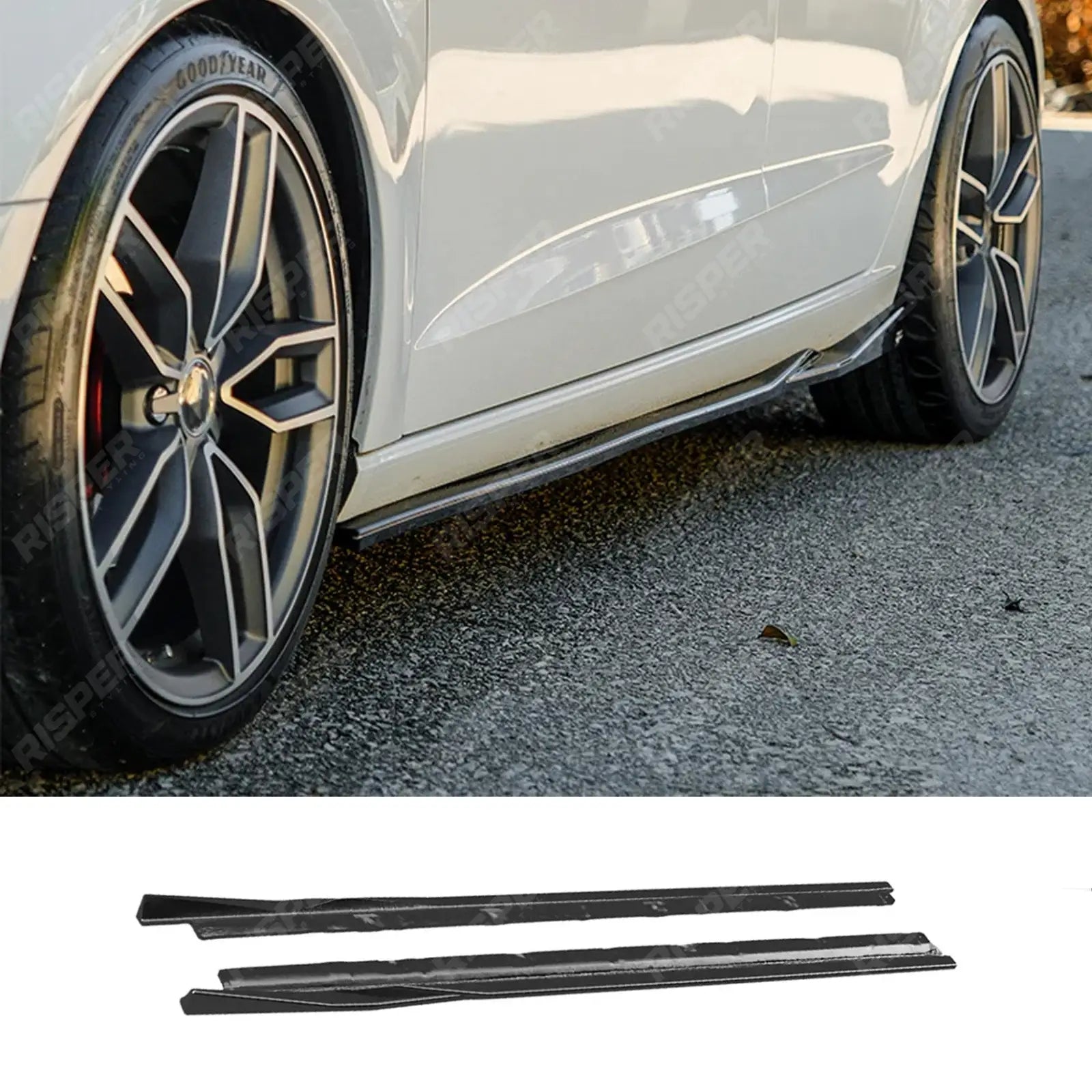 Audi A3 2013-2016 8v Sportback Side Skirts in Gloss Black - Side Skirt Splitters Main image