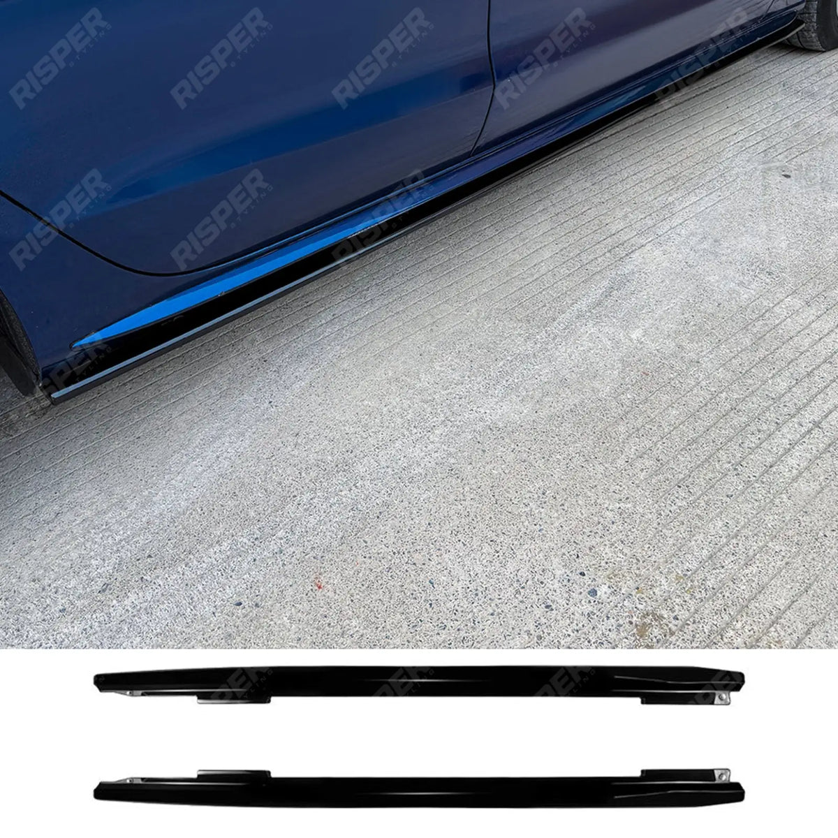 Side Skirts in Gloss Black For Audi A5 8t Sportback 4 Doors 2007-2017 - Side Skirt Splitters