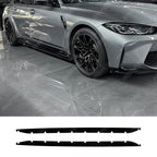 Side Skirts in Gloss Black For BMW M3 M4 G80 G81 2021 on - Side Skirt Splitters